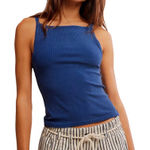 Free People  We The Free Mia Tank Royal Blue/ Bellwether/Navy Small Photo 0