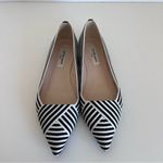 LK Bennet Savannah Leather Striped Pointed Ballet Flats Black and White Size 5.5 Photo 2