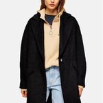 Topshop nwt black slouch longline coat 12 Photo 1