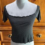 Caution to the Wind Off the Shoulder Crop Top, Sz S Photo 0