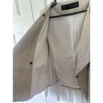 ZARA  White & Beige Linen Motorcycle Jacket Photo 7
