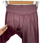 Paige  Paloma Genuine Leather Panel Paloma Leggings Pants Burgundy Small Photo 5