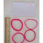 Handmade Set Of 4 Pink Beaded Stretch Bracelets Jewelry For Women & Teens Photo 4