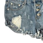 Blank Paige  Denim Shorts Size Small Blue Distressed Button‎ Fly Womens 30X2.5 Photo 2
