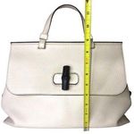 Gucci Cream Leather Top Handle Front Flap Closure Bamboo Turn-Lock Shoulder Bag Photo 7