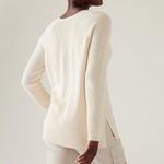 Athleta Hanover Refined V-Neck Sweater Medium Merino Wool Magnolia White Cream Photo 1