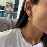 Macy's HANGING HALO 925 STERLING SILVER EARRINGS Photo 1