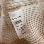 Athleta  White Rest Day Asymmetrical Crew Knit Sweater Size Small Photo 4