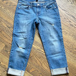 Gap Blue Cropped Distressed Jeans Photo 0