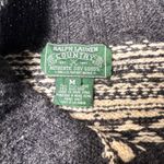 Ralph Lauren Country Black Cream Sweater Women Large Hand Knit Wool Silk Vintage Photo 7