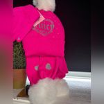 Juicy Couture Pink Beanie Scarf & Glove Set | Faux Fur Pom Pom, Rhinestones, NWT Photo 1