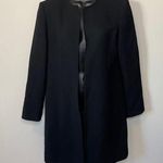 Talbots  Black Longline Wool Open Front Blazer Jacket Size 8 Petite Photo 0
