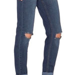 Free People NWT Busted Knee Low Rise Skinny Jean Josie Medium Wash Size 26 Photo 0