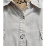 Chico's Women's Beige Button Down 3/4 Sleeve Top Cinched Waist Career Casual Photo 2