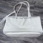 Laggo White Leather Bag With Brass Details & Tassel Photo 0