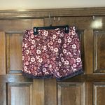 Sundance  Kalini Floral Drawstring Burgundy Shorts Womens Size PL Petite Large Photo 3