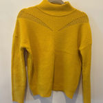 Tularosa  Mustard Yellow Mock Neck Ribbed Knit Sweater XXS Photo 0