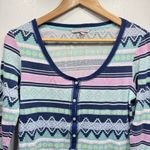 Victoria's Secret Victoria’s Secret Long Sleeve Thermal Waffle Henley Top Size Medium Photo 2