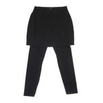 Eileen Fisher NWT  Skirted Ankle Legging in Black Viscose Jersey Pull-on Pants S Photo 3