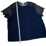 89th + Madison blue spandex blend lace short sleeve top plus size 3x Photo 3