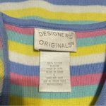 Designers Originals Colorful Pastel Striped Sleeveless Blouse Shirt/Vest… Size L Photo 2