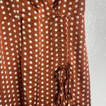 Glamaker Polka Dot Brown Wrap Dress Size L Size L Photo 4