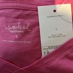 INGRID ISABEL MATERNITY Women's Hot Pink Top Tunic Sz L Fitted T Photo 3