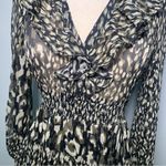 ZARA NWT Animal Print Long Sleeve Dress with ruffle skirt detail size S 8325/311 Photo 13