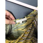 Lulumari  Tropical Print Palm Tree Print Yellow One Shoulder Kimono Sleeve Photo 6