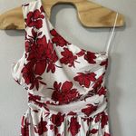Abercrombie & Fitch NWOT One Shoulder Cutout Maxi Dress Red Floral Size XLT $120 Photo 2