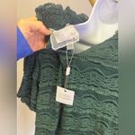 cupio NWT  Blush Dark Green Lace Short Sleeved Blouse Size XL Photo 4