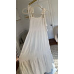 Nothing Fits But Ivory Cotton Gauze Maxi Dress Tie Strap Cottagecore Ethereal White Size M Photo 7