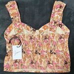 Japna Floral Print Crop Top Size Medium Photo 4