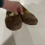 Elaine Turner Brown Leather Studded Flat Loafers Size 10 Photo 3