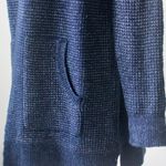 Time and Tru Blueberry Blue Speckled Midi Open Cardigan Sweater Pockets Small Photo 4