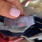 Nordstrom navy and grey off the shoulder top Photo 3