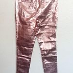 Ymi  Collection High Rise Non Distressed Metallic Rose Pink Skinny Jeans Photo 6