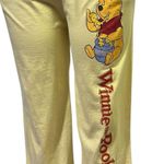 Disney Winnie The Pooh Cropped Pajama Pants Loungewear Yellow Large Photo 2
