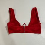 Oh Polly  Red Satin Underwire Crop Top Size 2 US / UK 6 Photo 1