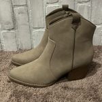 a.n.a  delno chunky heel western style ankle boots in light taupe NWT Photo 10