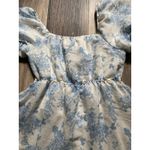 Blu Pepper Toile Dainty Floral Babydoll White Mini Dress Small Coquette Cottagecore‎ Boho Photo 4