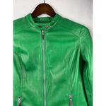 Alfani Women’s XS Leaf Green Faux Leather Jacket Photo 1