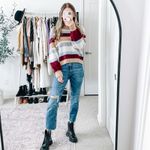 BAUM UND PFERDGARTEN Courtney Autumn Tan Striped Pullover Sweater Size XS Photo 1