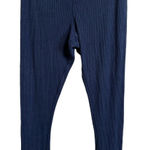 Free Press  Pajama Bottoms Faux Fly Waistband Rib Knit‎ Banded Cuff navy Medium Photo 0