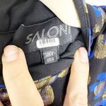 Saloni Womens Isa Ruffle Dress Knee Length Silk Velvet Polka Dots Black Size 0 Photo 6