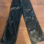 Free People  Star Crossed Lover Patent Leather Pants Wide Leg Black, A28 Photo 1