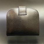 BRAUN BUFFEL Germany Black Genuine Leather Bifold Framed Kisslock Coin Wallet Photo 1