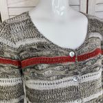 The Tog Shop Button Front Open Weave Cardigan Sweater Taupe Multi PS Brown Size undefined Photo 4