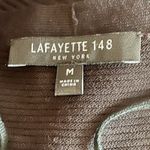 Lafayette 148 New York Size Medium Black White Stripe Long Knit Cardigan Photo 3