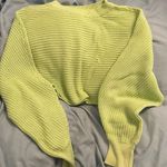 fab'rik Cropped Lime Green Cardigan / Sweater Photo 0